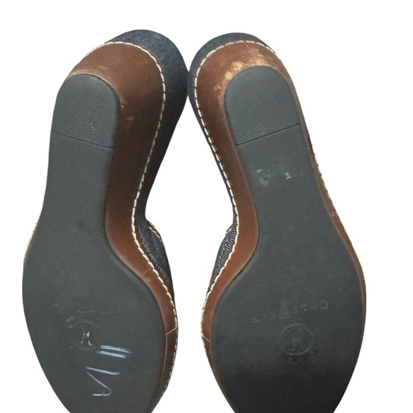 Cole Haan denim chain wedge sandal. 90’s Y2K Britney Spears Paris Hilton vintage - Picture 9 of 13